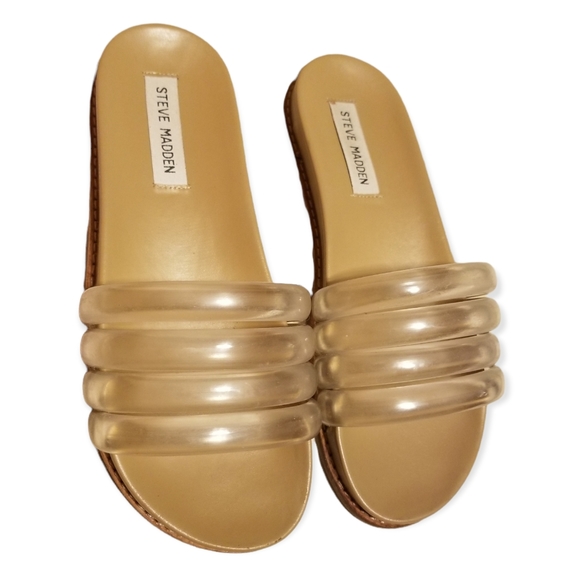 Steve Madden soft acrylic slides, slip on sandals, casual style sz 5.5 - Picture 6 of 9